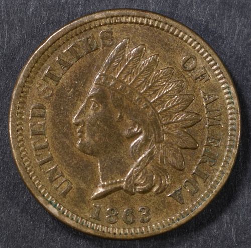 1863 INDIAN CENT  BU