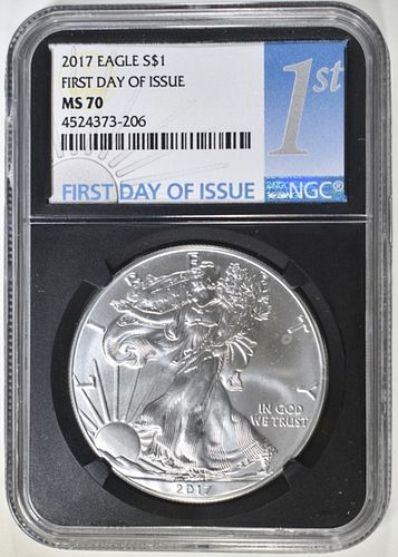 2017 ASE FIRST DAY OF ISSUE NGC MS 70