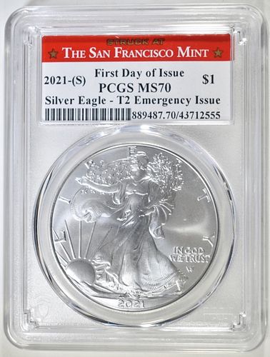 2021 (S) ASE FIRST DAY  EMER ISSUE T2 PCGS MS 70