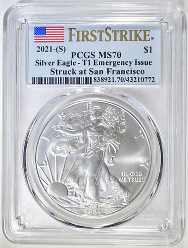 2021-(S) ASE T-1 EMERG ISSUE PCGS MS-70