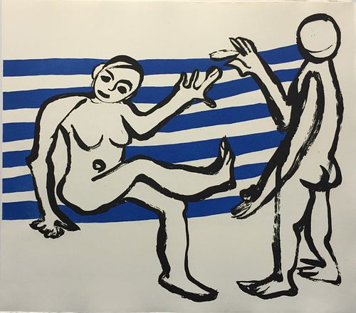 Alexander Calder - Untitled (Figures with Blue Stripes)