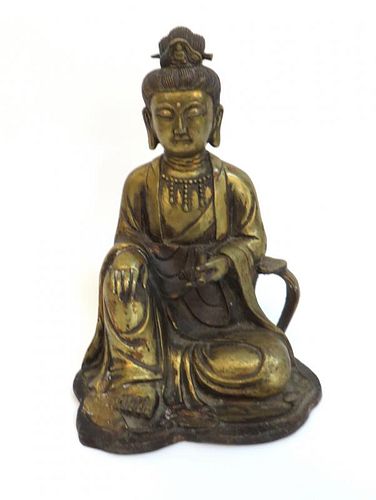 Antique Gold Gilt Bronze Buddha