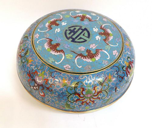 Yongzheng Cloisonne Lidded Container