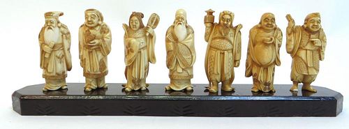 19th C. Japanese Carved Ivory Figures