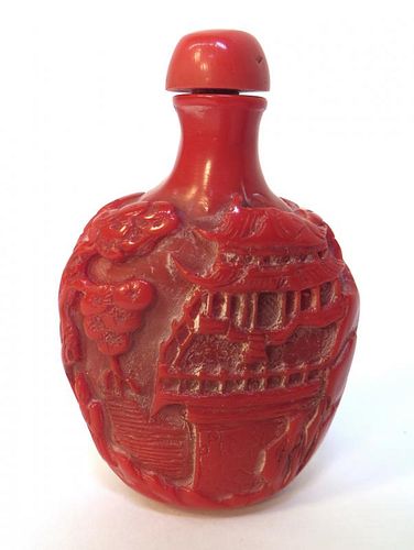 Red Peking Glass Snuff