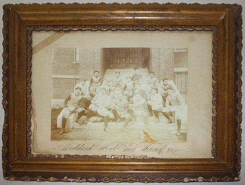 1893 Goddard College Football cabinet photo