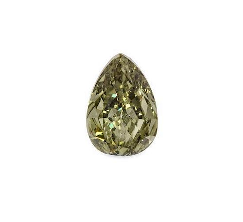 A 1.03 Carat Pear Shape Chameleon Diamond,