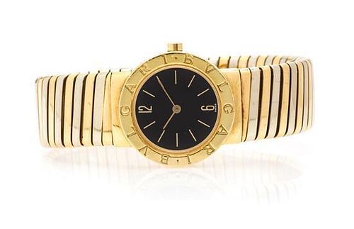 * An 18 Karat Biolor Gold Wristwatch, Bulgari, 59.40 dwts.