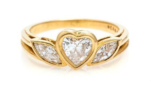 * An 18 Karat Yellow Gold and Diamond Ring, Oscar Heyman Brothers, 2.90 dwts.