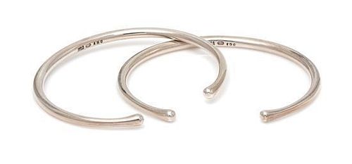 A Pair of Sterling Silver Bangle Bracelets, Georg Jensen, 22.10 dwts.