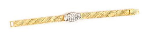 An 18 Karat Yellow Gold and Diamond Surprise Watch, Audemars Piguet, 18.60 dwts.