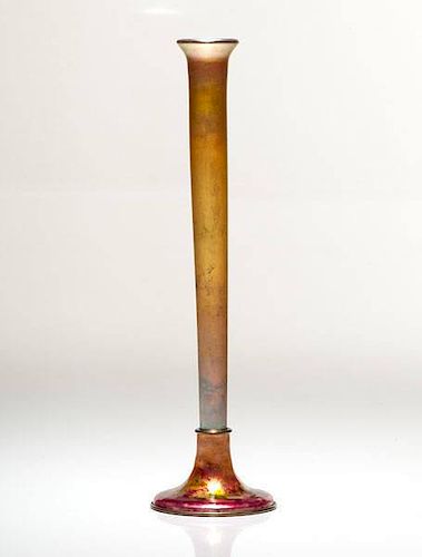Louis C. Tiffany Furnaces Favrile Trumpet Vase 