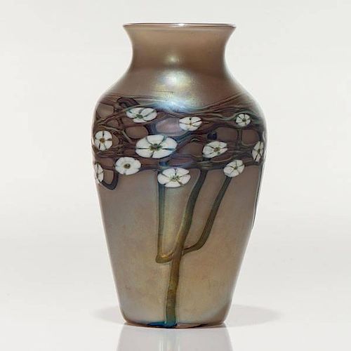 Zellique Studios Iridescent Art Glass Vase  