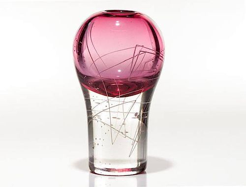 Line Series Art Glass Vase, by Mark Sudduth 