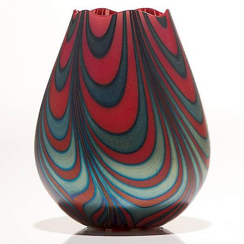 Charles Lotton Pulled Drape Vase 
