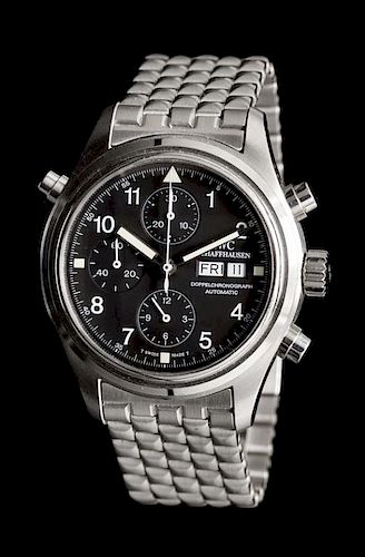 A Stainless Steel Ref. 3713-003 Split Seconds Chronograph Wristwatch, IWC,
