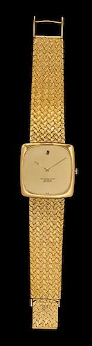 An 18 Karat Yellow Gold Wristwatch, Audemar Piguet,