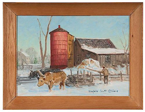 Farm Scene by Winfield Scott Clime 