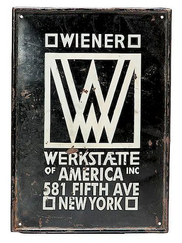 Wiener Werkstatte of America Plaque and Printed Vouchers 