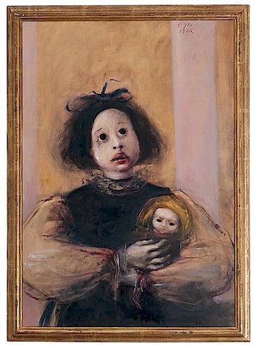 Girl with Doll by Dragica Cvek-Jordan 