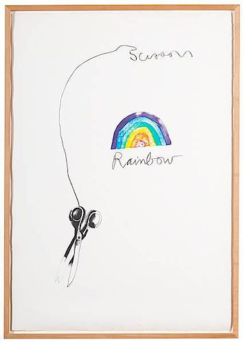 Scissors and a Rainbow Lithograph, by Jim Dine 
