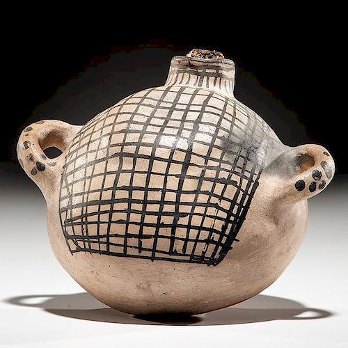 Cochiti Pottery Canteen with Stopper From the Collection of Dick Jemison, Alabama