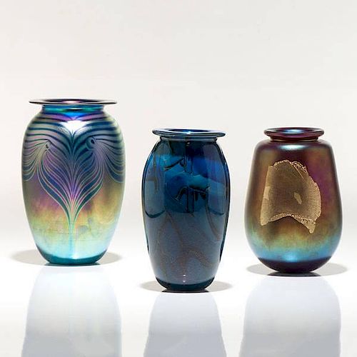 Eickholt Art Glass Vases 