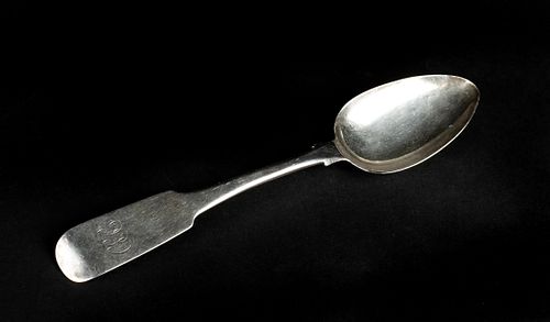 Antique Irish Sterling Silver Serving Spoon