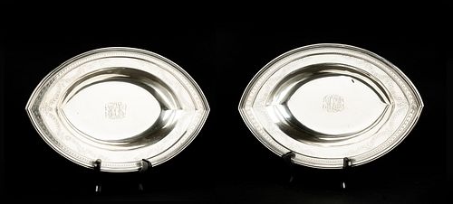 Pair of Bigelow, Kennard & Co Lozenge Serving Dishes