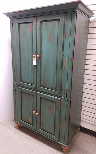 COUNTRY STYLE 4 DOOR RAISED PANEL CABINET 6'3"H X 45"W