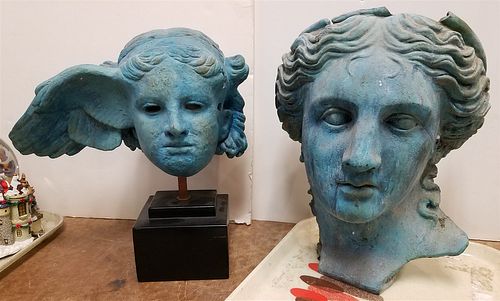 TRAY 2 CLASSICAL HEADS PLASTER AND RESIN