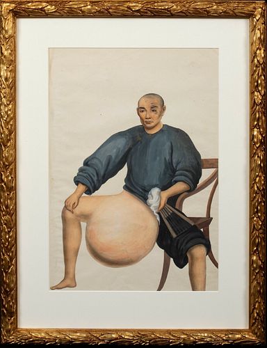 CHINESE CANCER PATIENT OIL PAINTING