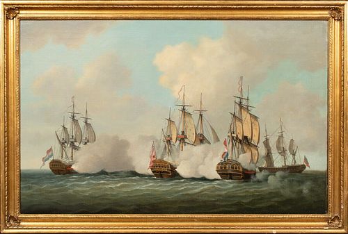 AMERICAN WAR OF INDEPENDENCE OIL PAINTING