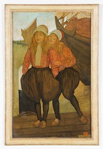 Nico Jungmann (Dutch, 1872-1935) "Dutch Girls"