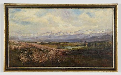 American School (20th c.) Landscape with Mountains