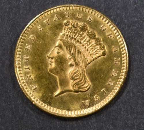 1861 GOLD DOLLAR  GEM BU