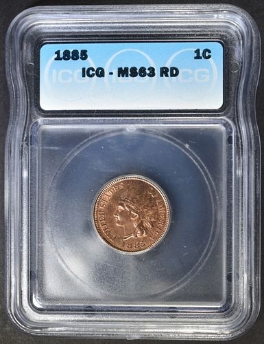 1885 INDIAN CENT  ICG MS-63 RD