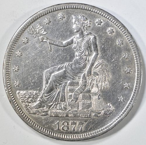 1877-S TRADE DOLLAR AU/BU