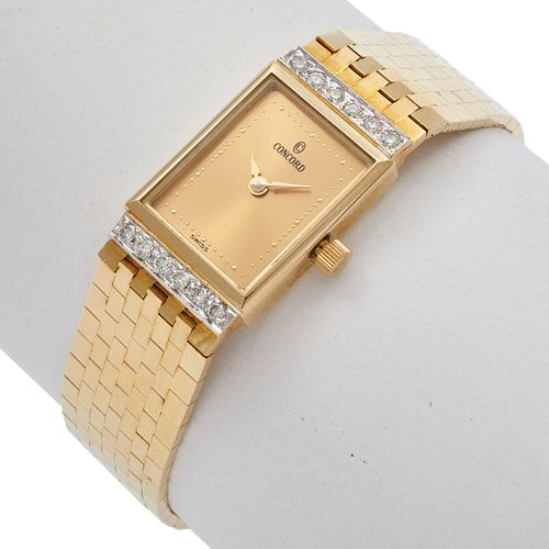 Ladies Concord Diamond, 14k Yellow Gold Wristwatch