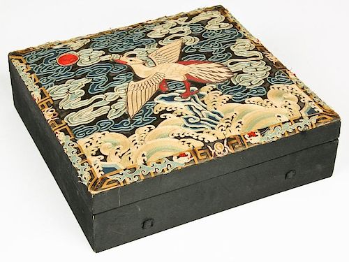Antique Chinese Rank Badge/Jewelry Box