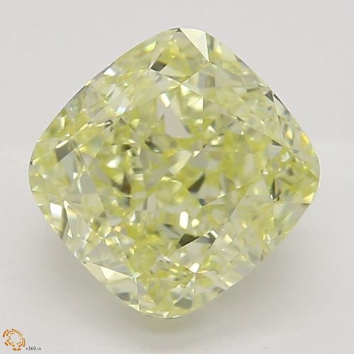 1.26 ct, Natural Fancy Yellow Even Color, IF, Cushion cut Diamond (GIA Graded), Appraised Value: $18,300 