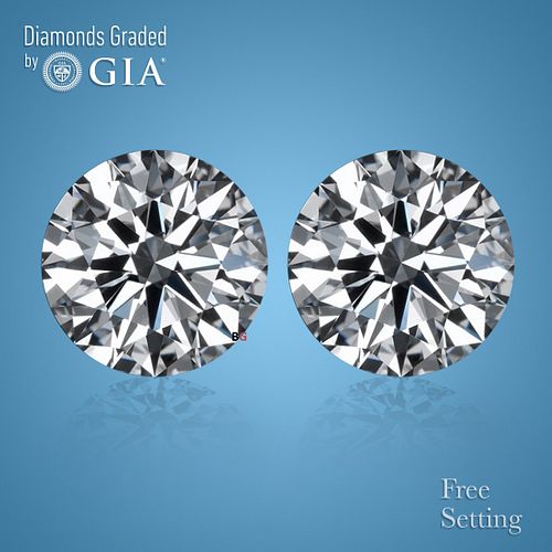 6.03 carat diamond pair Round cut Diamond GIA Graded 1) 3.01 ct, Color D, VS2 2) 3.02 ct, Color D, VS2. Appraised Value: $527,500 