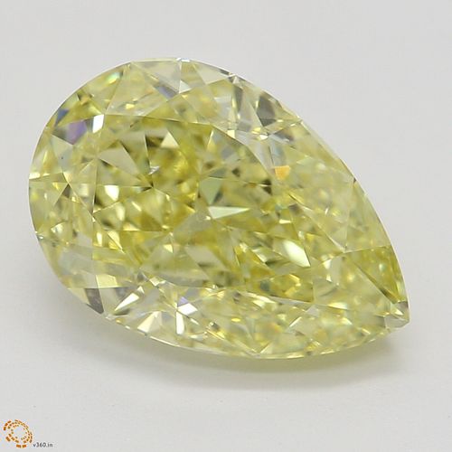 2.03 ct, Natural Fancy Yellow Even Color, SI1, Pear cut Diamond (GIA Graded), Appraised Value: $45,800 