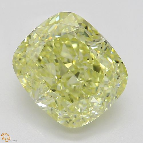 2.06 ct, Natural Fancy Yellow Even Color, SI1, Cushion cut Diamond (GIA Graded), Appraised Value: $36,800 