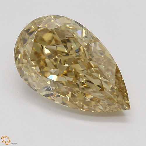 2.03 ct, Natural Fancy Brown Yellow Even Color, VS1, Type IIa Pear cut Diamond (GIA Graded), Appraised Value: $28,700 