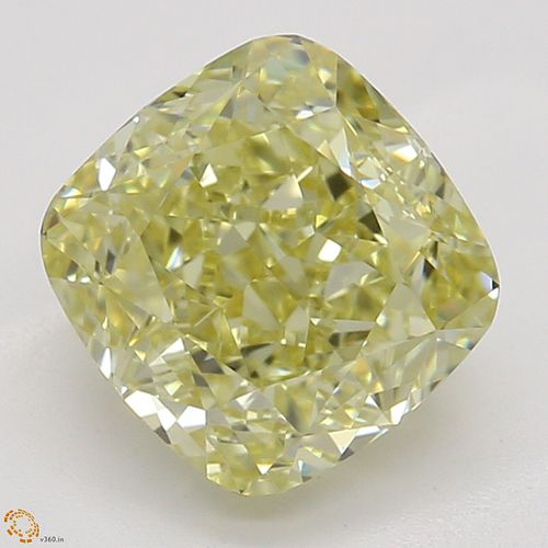 1.31 ct, Natural Fancy Yellow Even Color, VVS1, Cushion cut Diamond (GIA Graded), Appraised Value: $23,500 