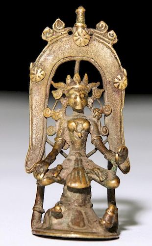 Bronze Goddess statue, 18th C, Bengal India
