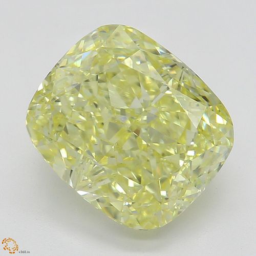 2.61 ct, Natural Fancy Yellow Even Color, SI1, Cushion cut Diamond (GIA Graded), Appraised Value: $61,000 