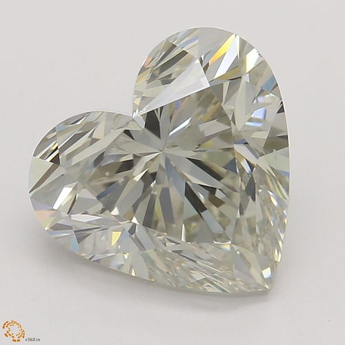 2.01 ct, Natural Fancy Light Gray Even Color, SI1, Heart cut Diamond (GIA Graded), Appraised Value: $27,700 