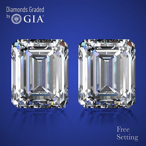 4.02 carat diamond pair Emerald cut Diamond GIA Graded 1) 2.01 ct, Color I, VVS1 2) 2.01 ct, Color I, VVS1. Appraised Value: $101,200 